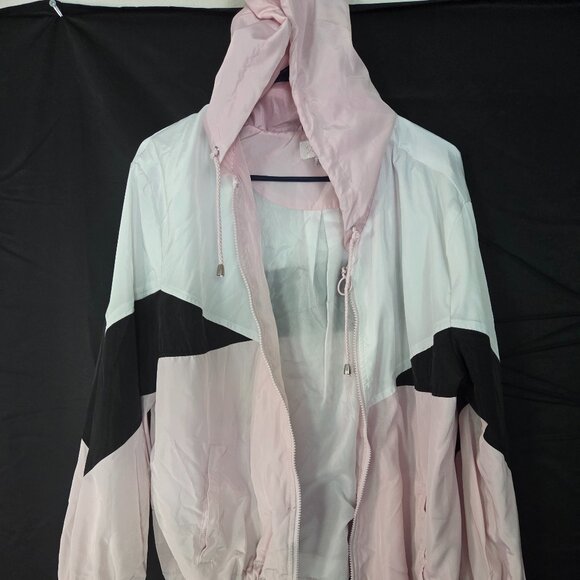 New Look Jackets & Blazers - New Look Supreme Windbreaker Pink And White Size XL